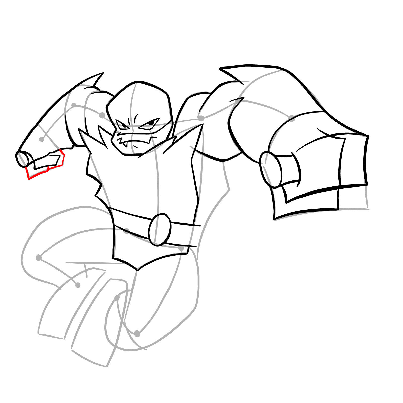 How to draw Raphael (Rise of TMNT) - step 21