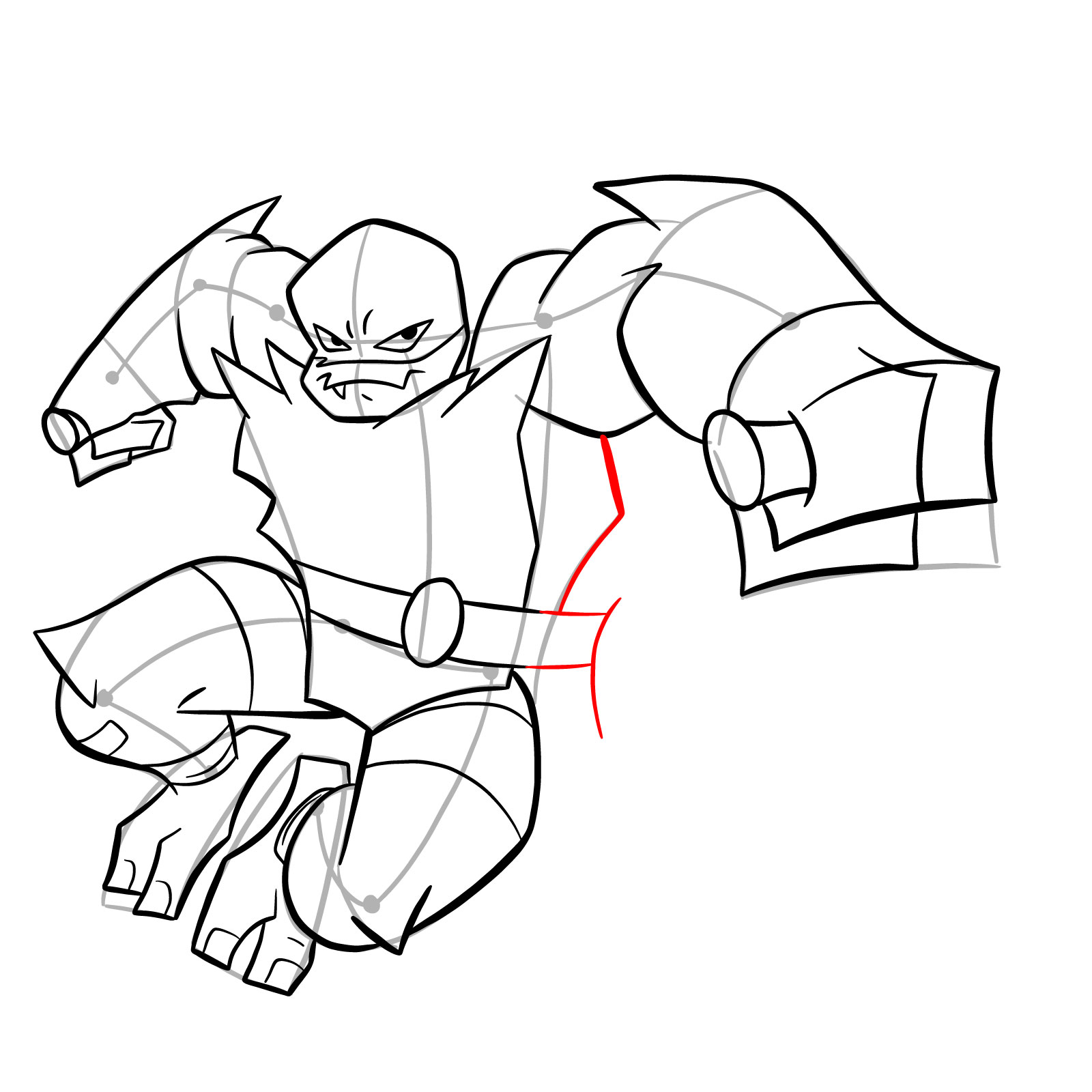 How to draw Raphael (Rise of TMNT) - step 30