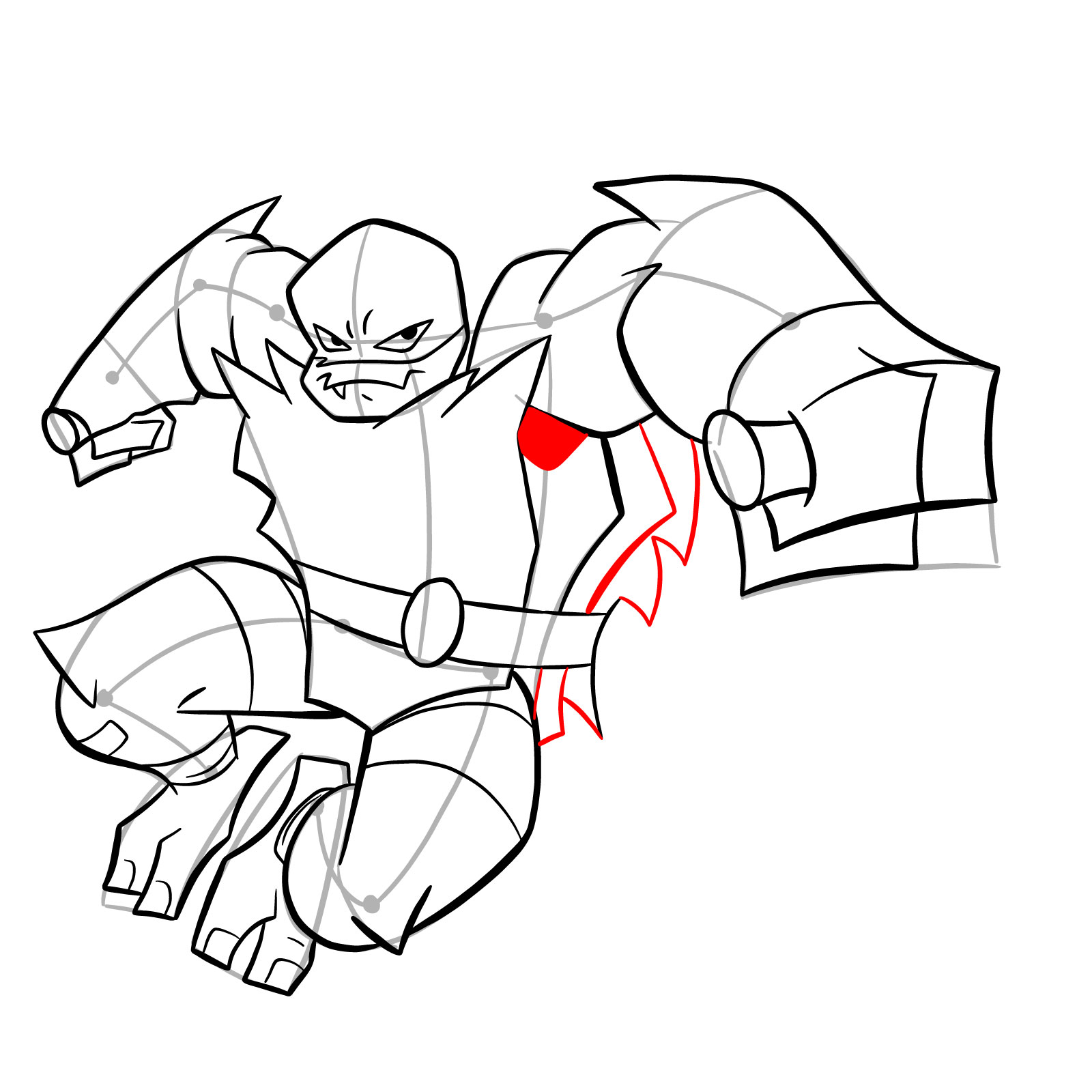 How to draw Raphael (Rise of TMNT) - step 31