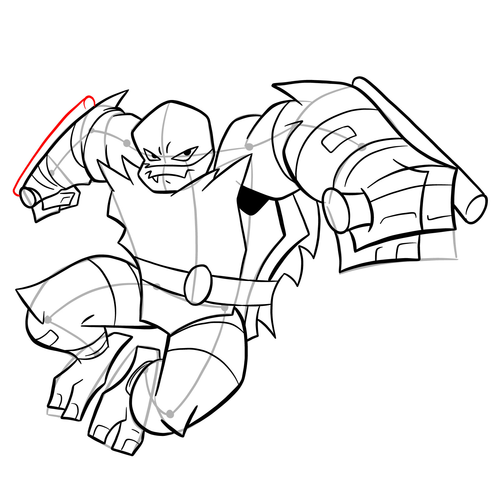 How to draw Raphael (Rise of TMNT) - step 35