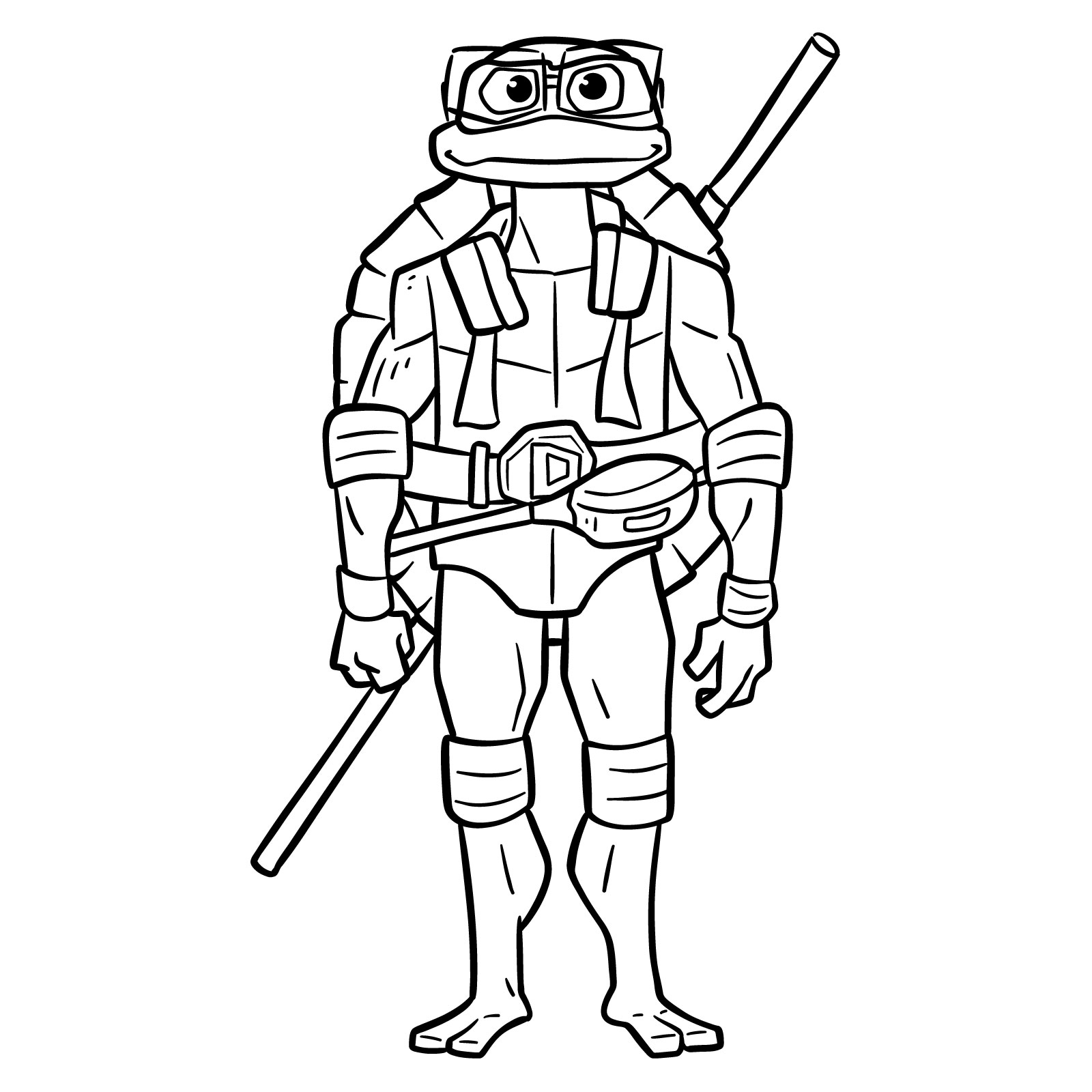 How to draw Donatello from the Tales of the TMNT 2024 series - step 18