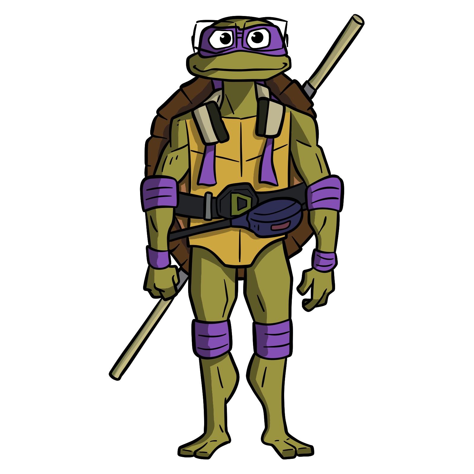 Step-by-Step Guide to Drawing Donatello from TMNT 2024 - final step