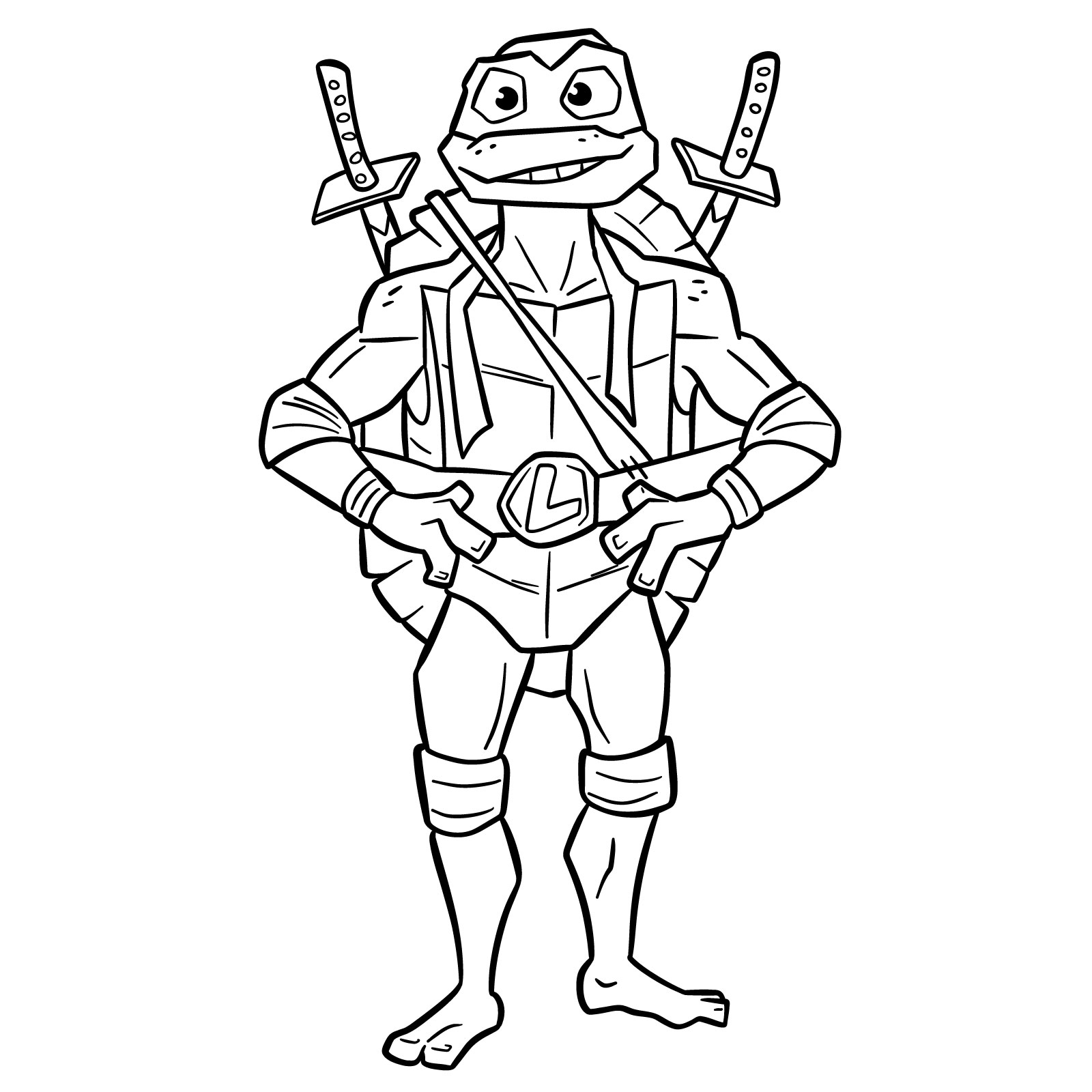 How to draw Leo from the Tales of the TMNT 2024 series - step 17