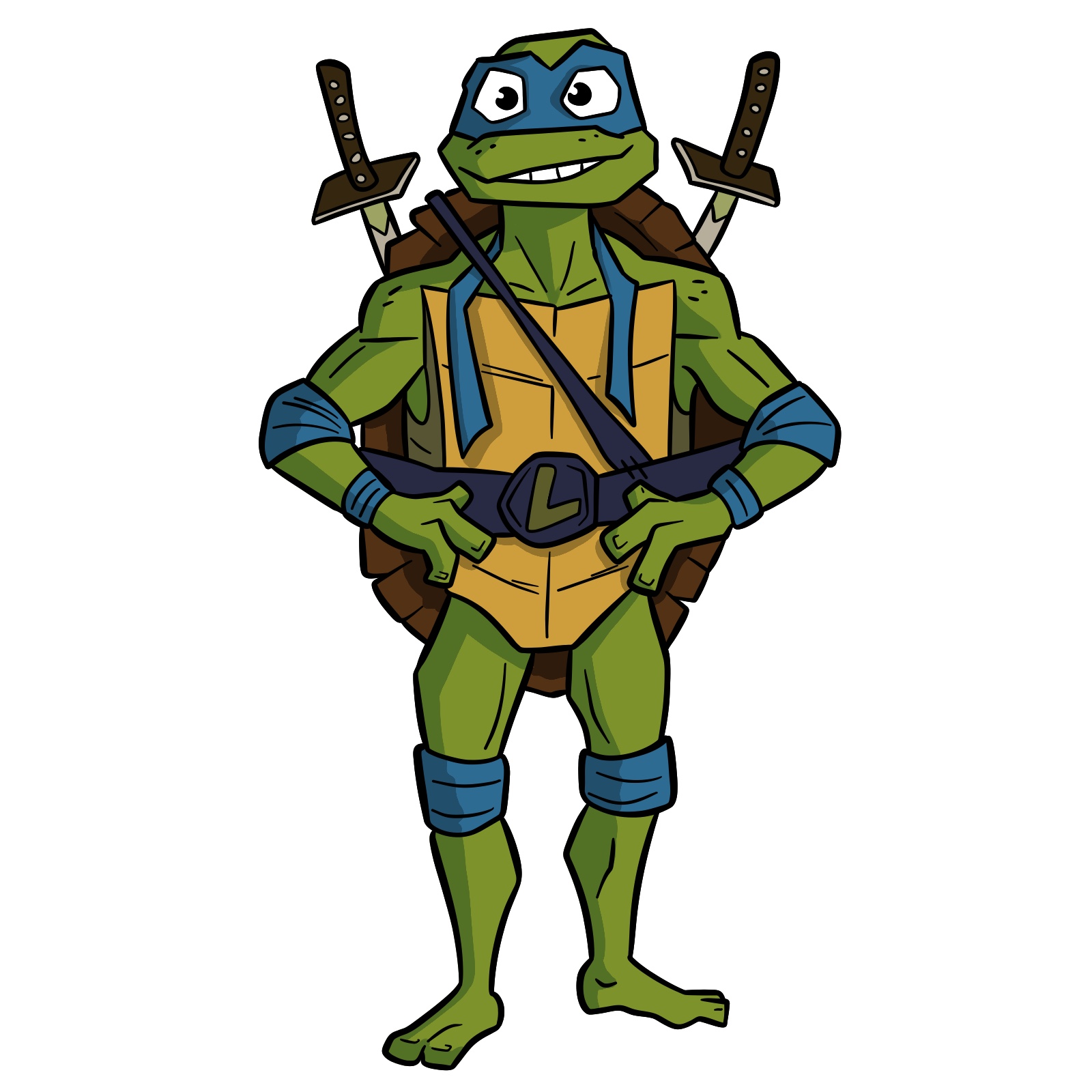 Step-by-Step Guide to Drawing Leonardo from TMNT 2024 - final step