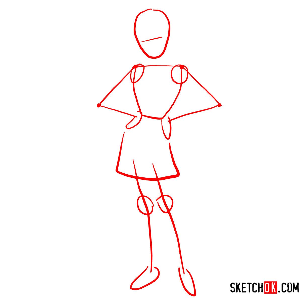 How to draw Daphne Blake | Scooby Doo - step 01