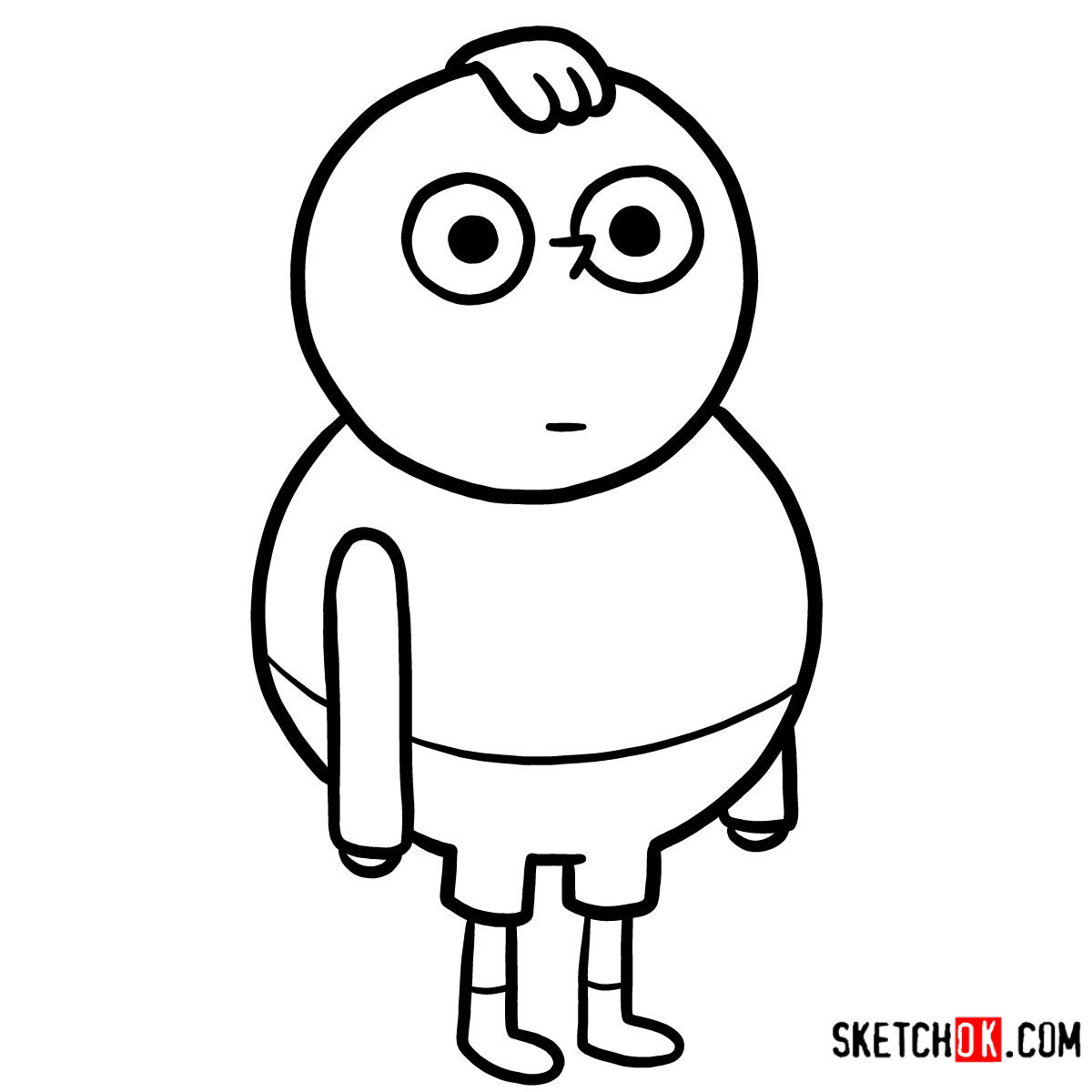 How to draw Clarence characters - Sketchok easy drawing guid
