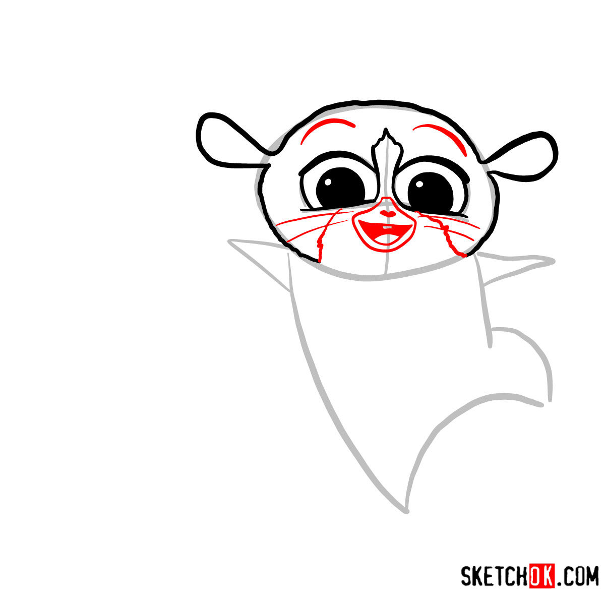 How to draw Mort | Madagascar - step 04