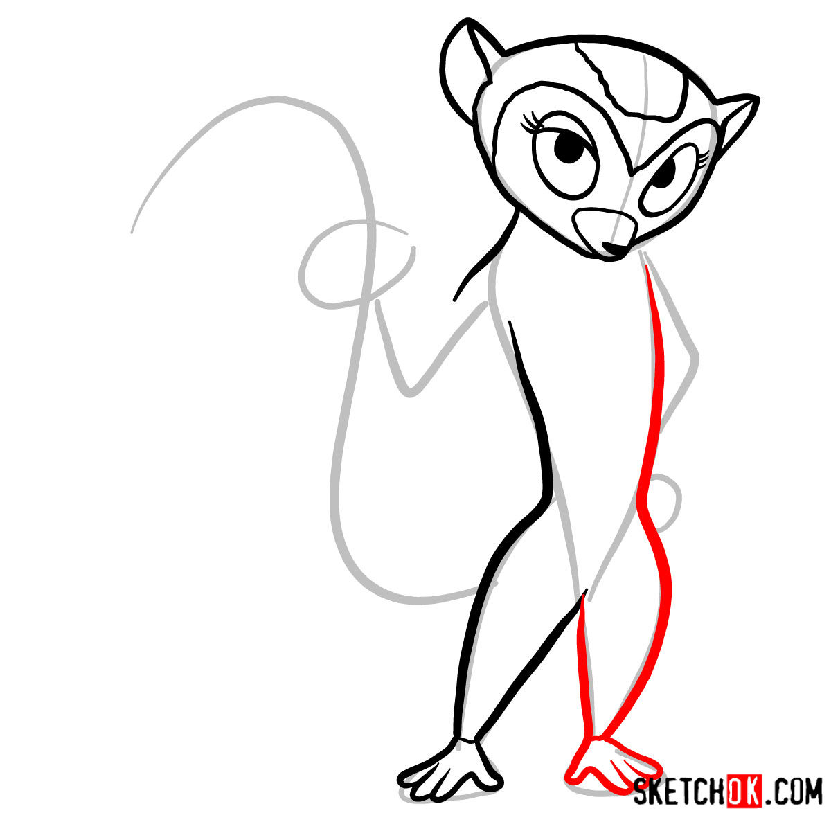 How to draw Clover | Madagascar -  step 06