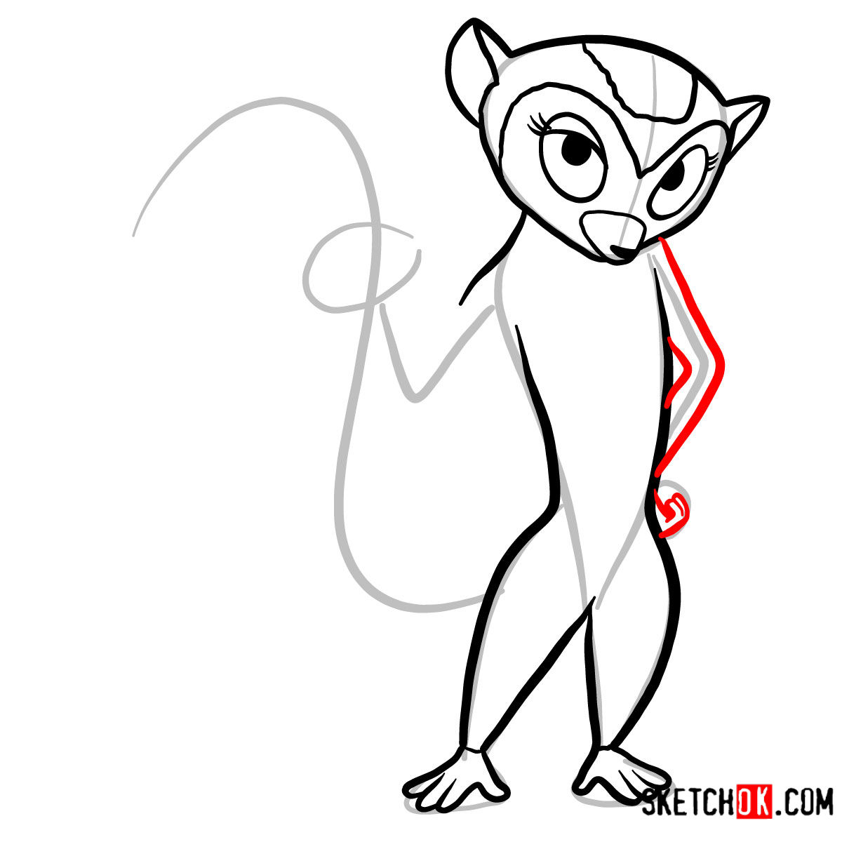 How to draw Clover | Madagascar - step 07