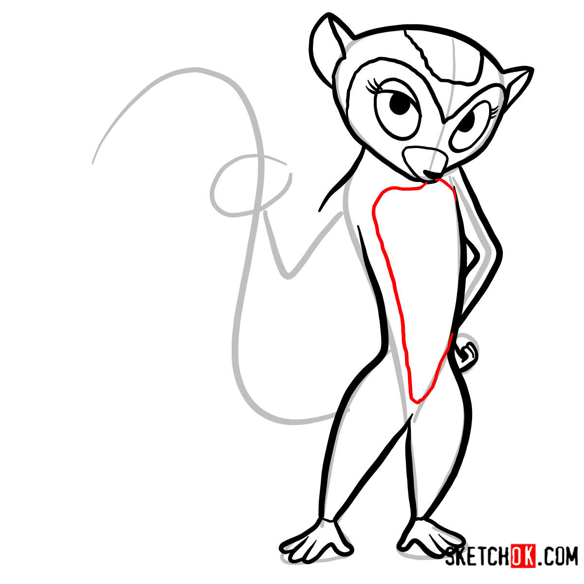How to draw Clover | Madagascar - step 08