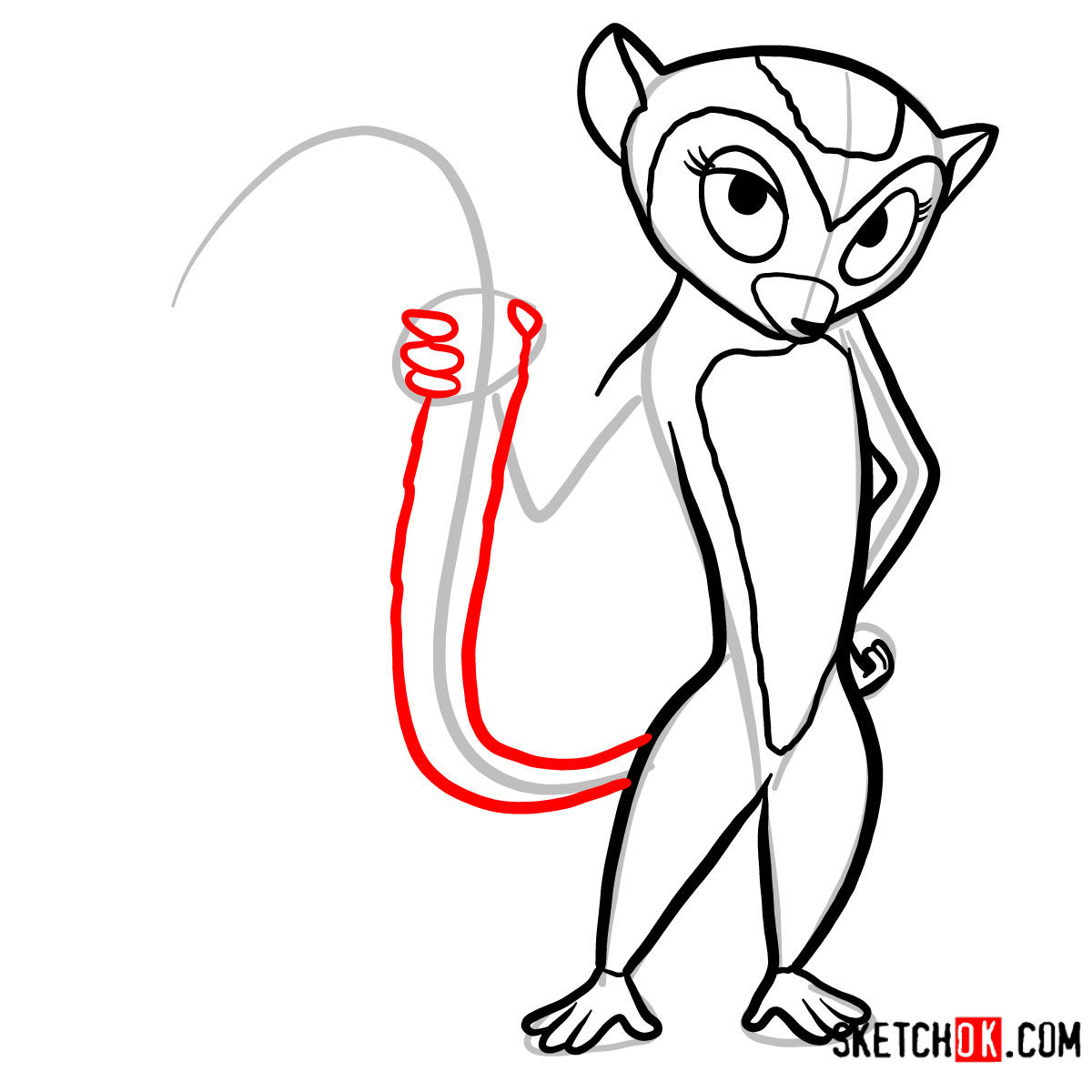 How to draw Clover | Madagascar - step 09
