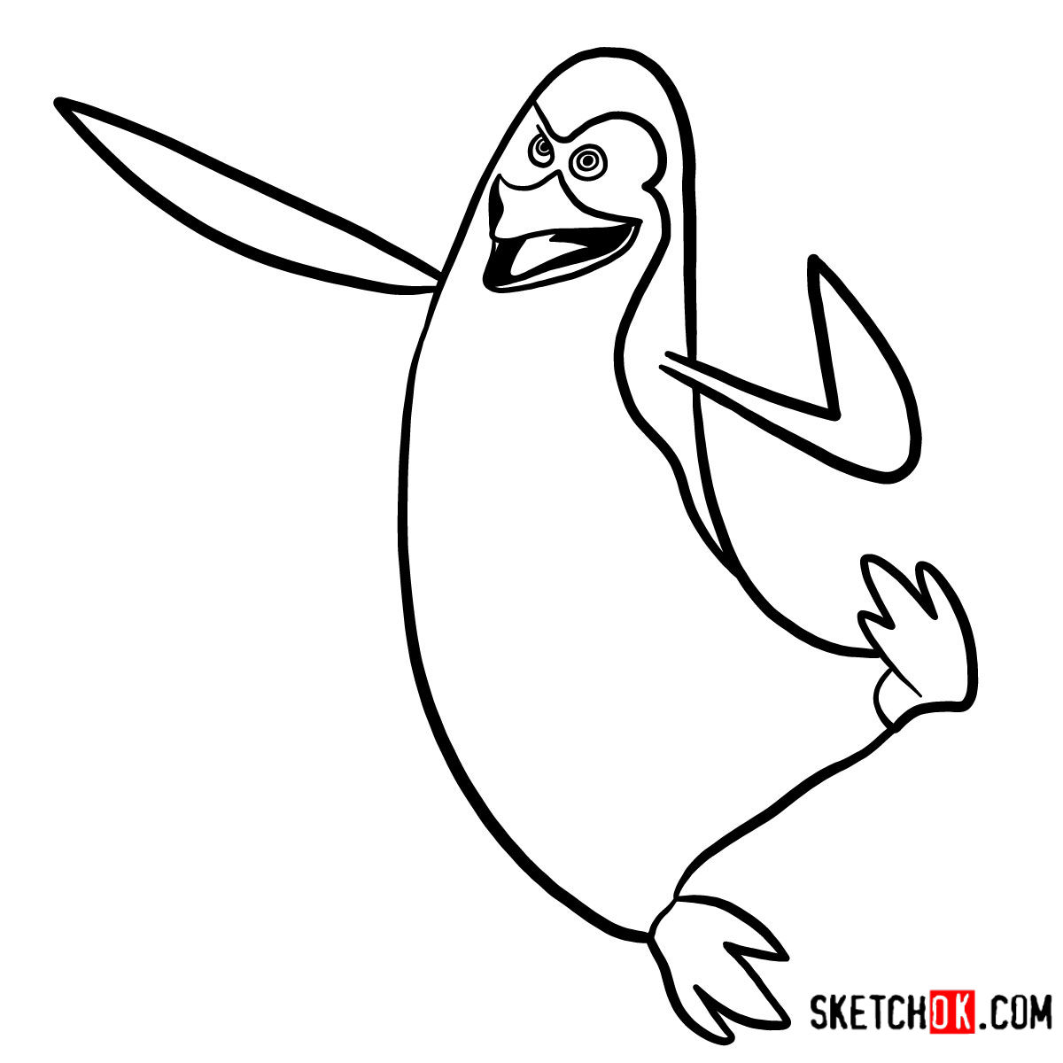 How to draw Kowalski | Madagascar