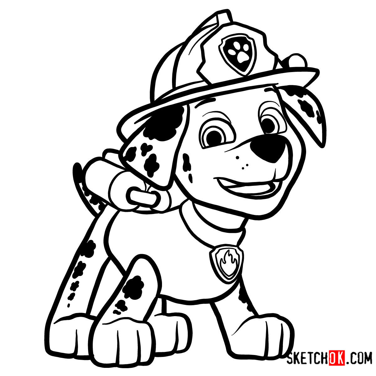 How To Draw A Paw Patrol Dog