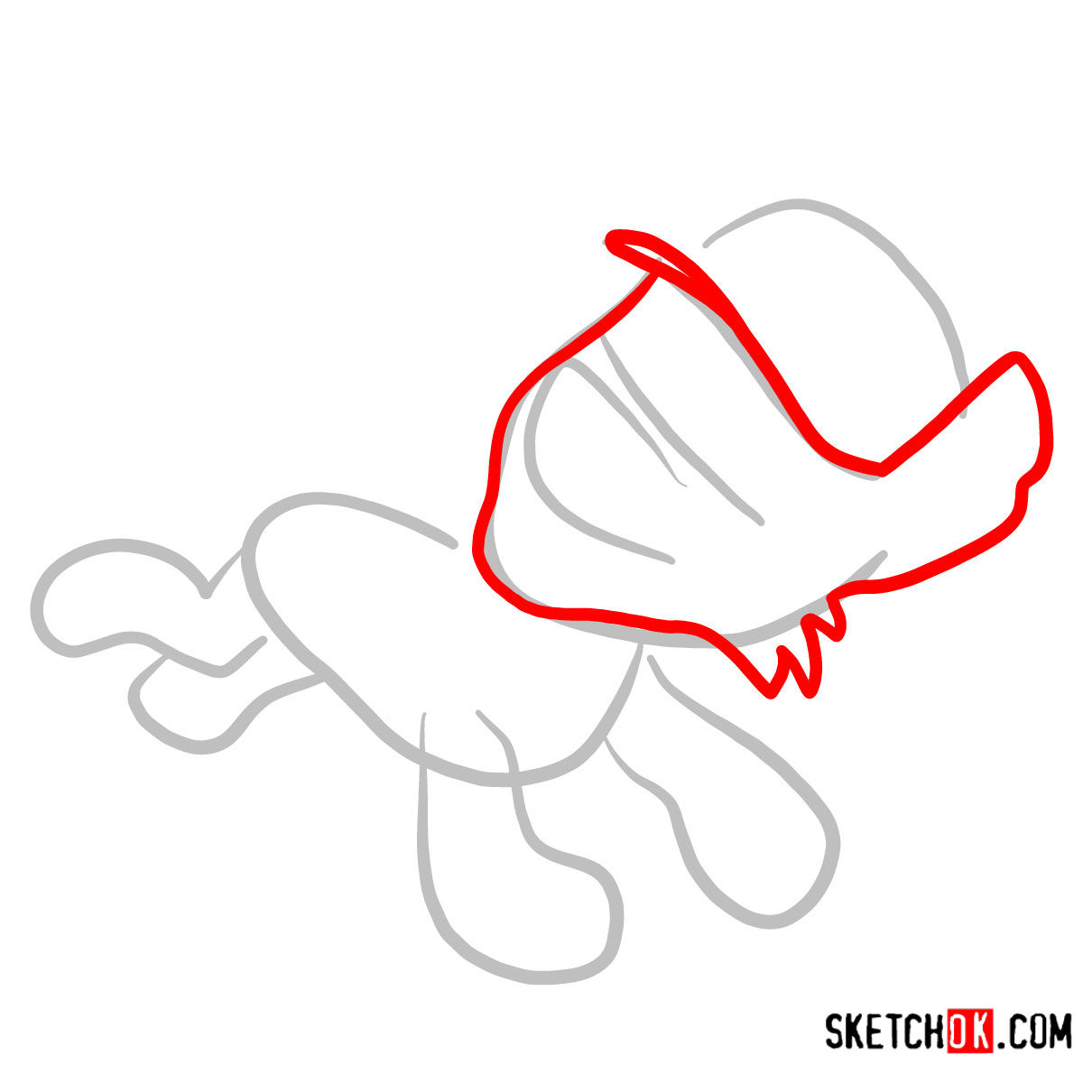 How to draw Rocky | Paw Patrol - step 02