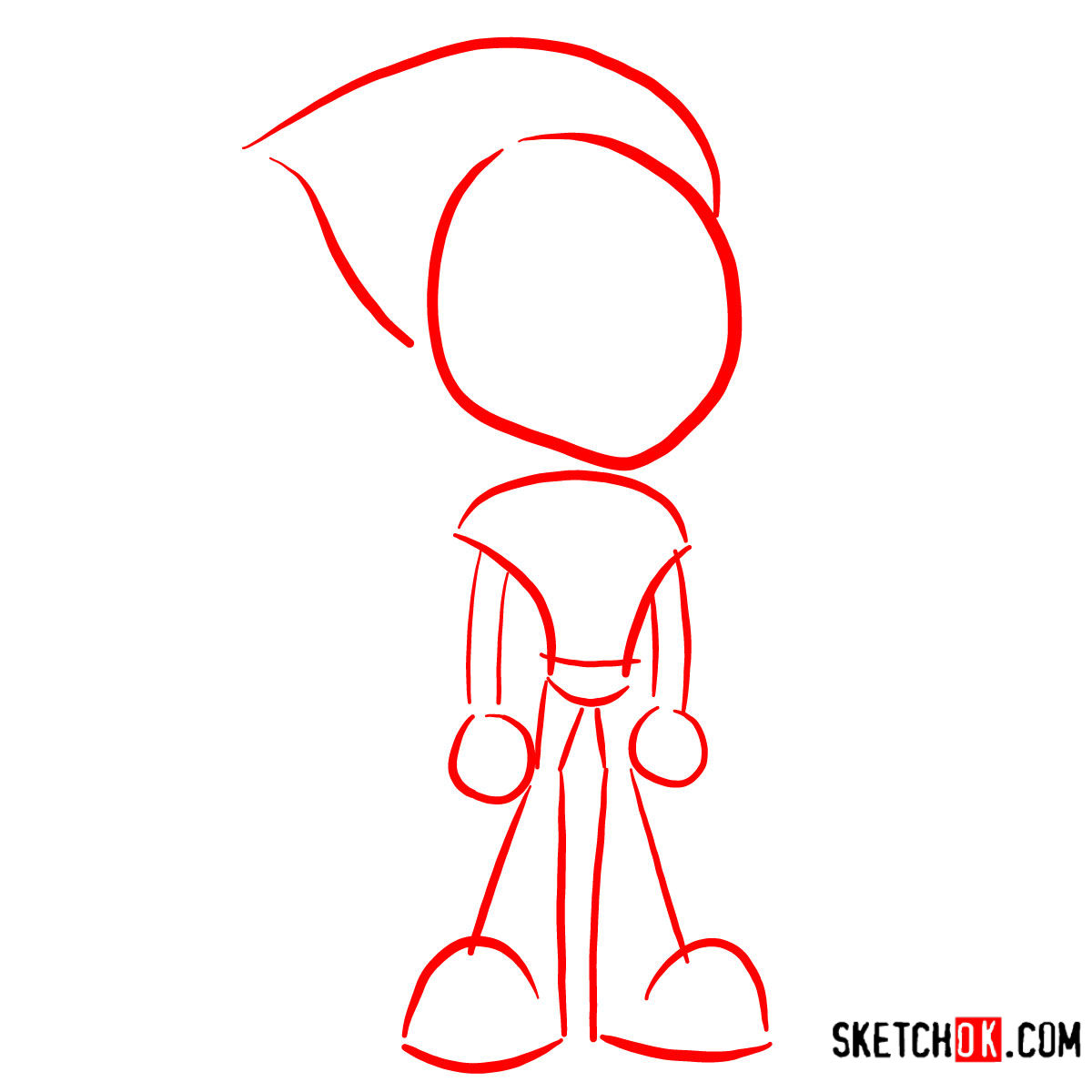 How to draw Robin chibi style | Teen Titans - step 01