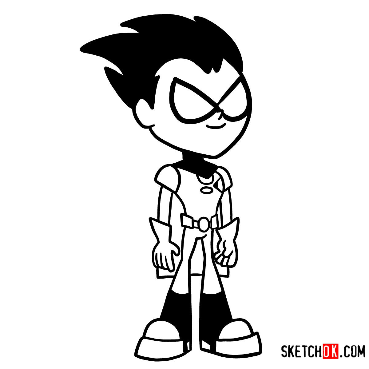 How To Draw Robin Chibi Style Teen Titans Sketchok Easy Drawing Guides The Best Porn Website 0687