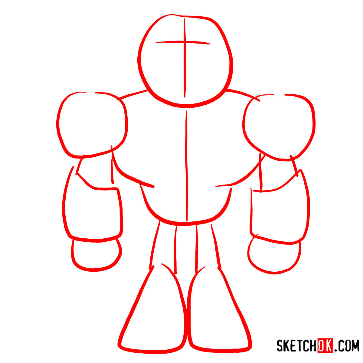 How to draw Cyborg chibi | Teen Titans - step 01