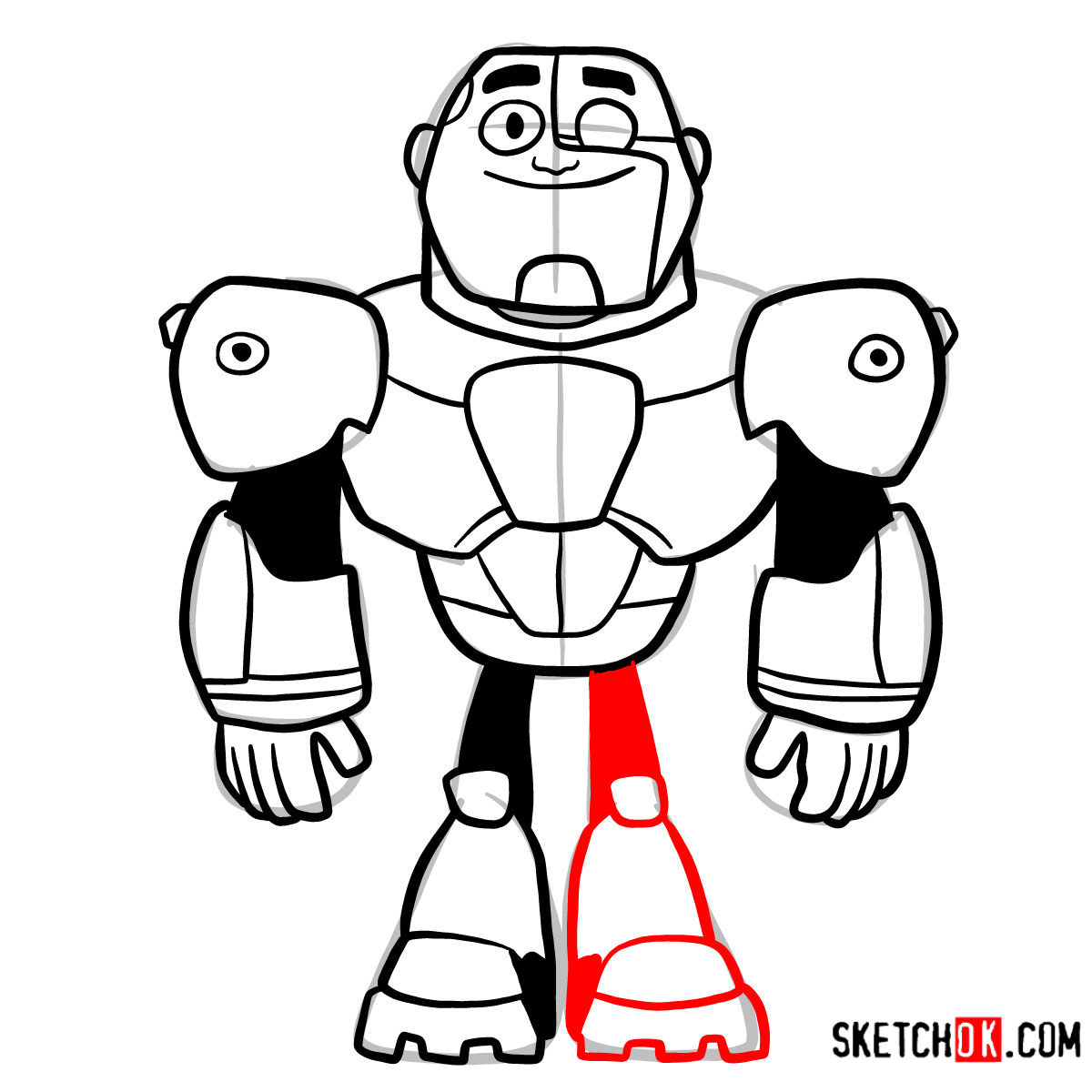 How to Draw Red X from Teen Titans Go (Teen Titans Go!) Step by Step |  DrawingTutorials101.com