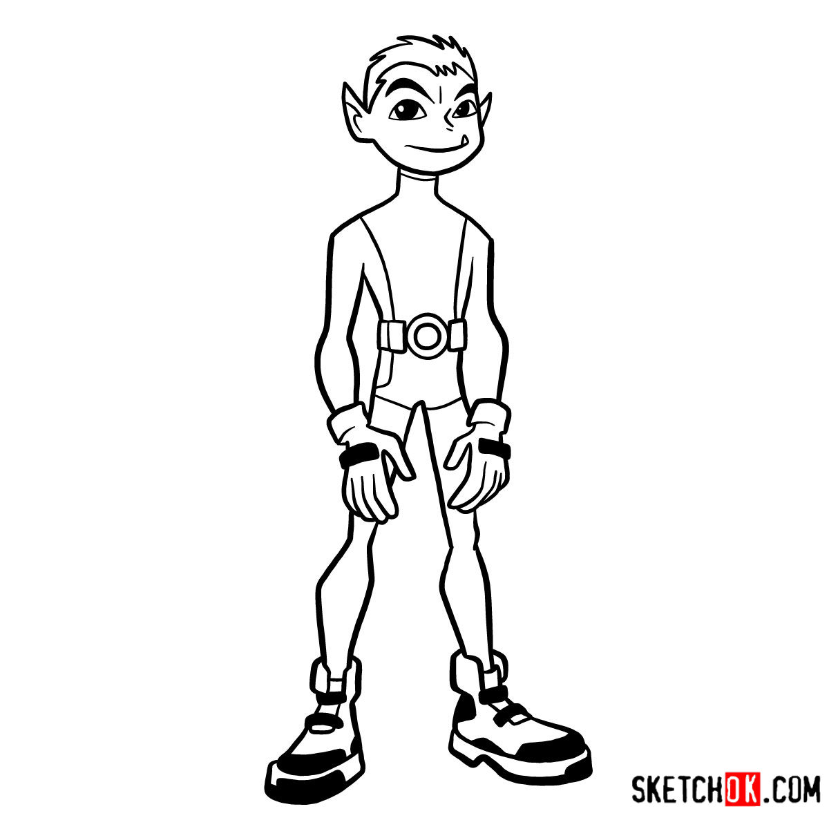 How to draw Beast Boy | Teen Titans