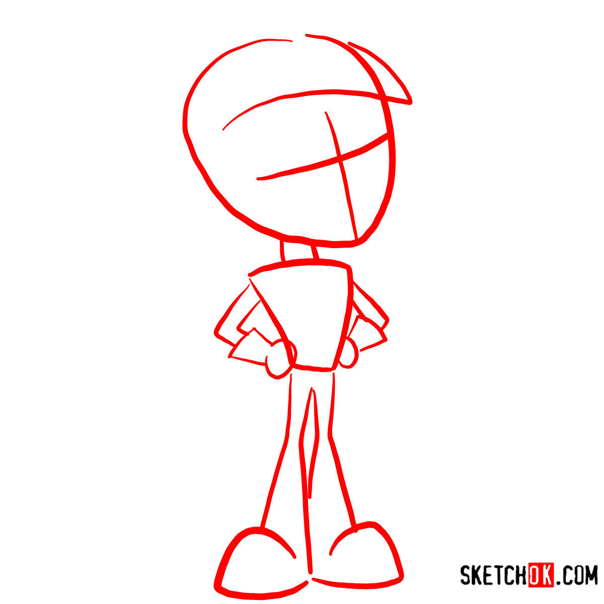 How to draw Speedy chibi | Teen Titans - step 01