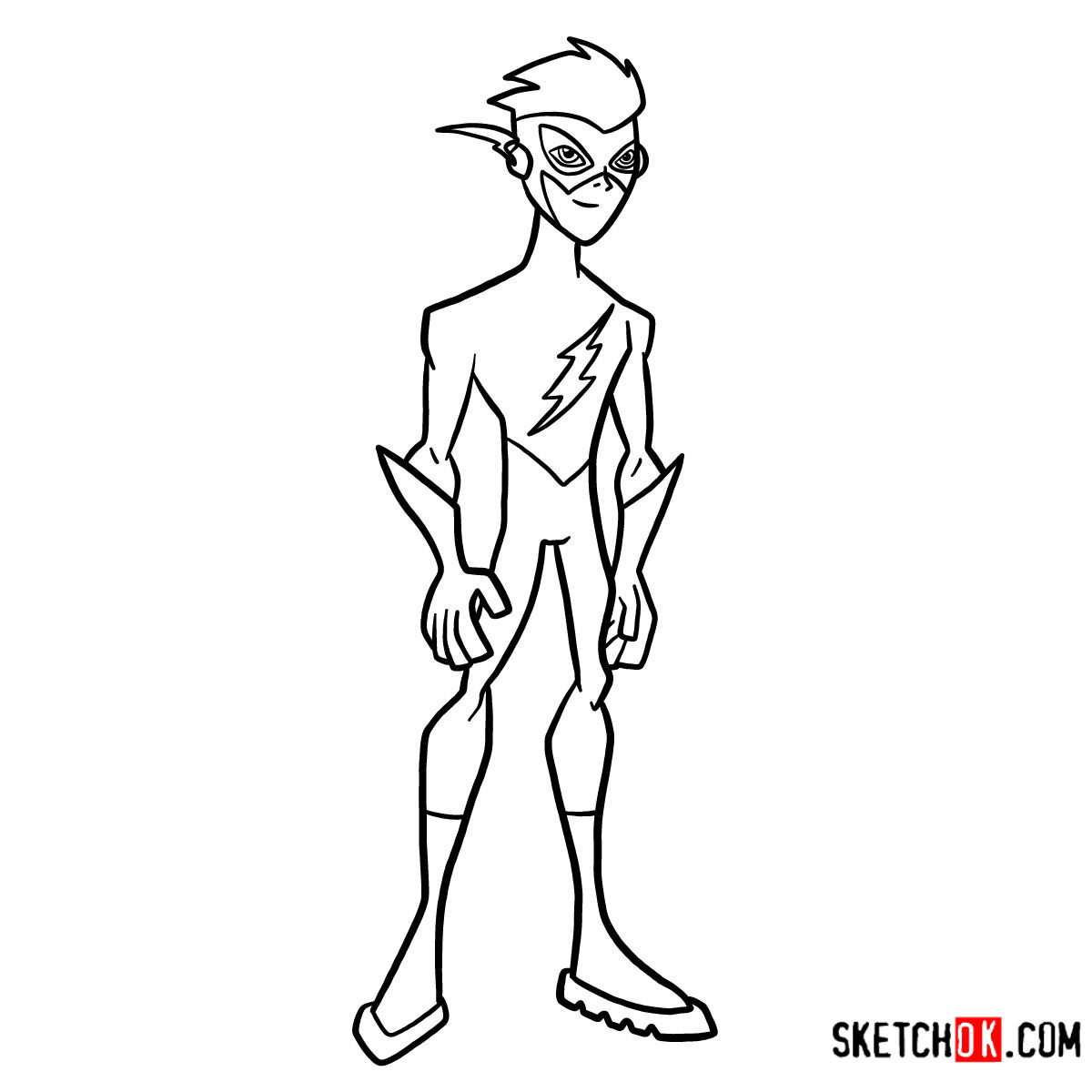 How to draw Kid Flash | Teen Titans