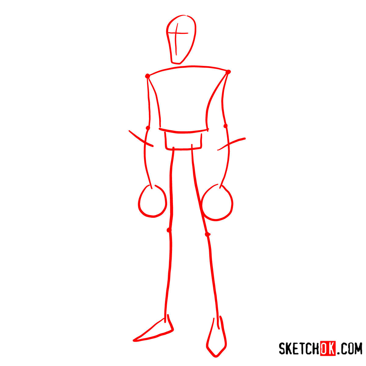 How to draw Brother Blood | Teen Titans - step 01