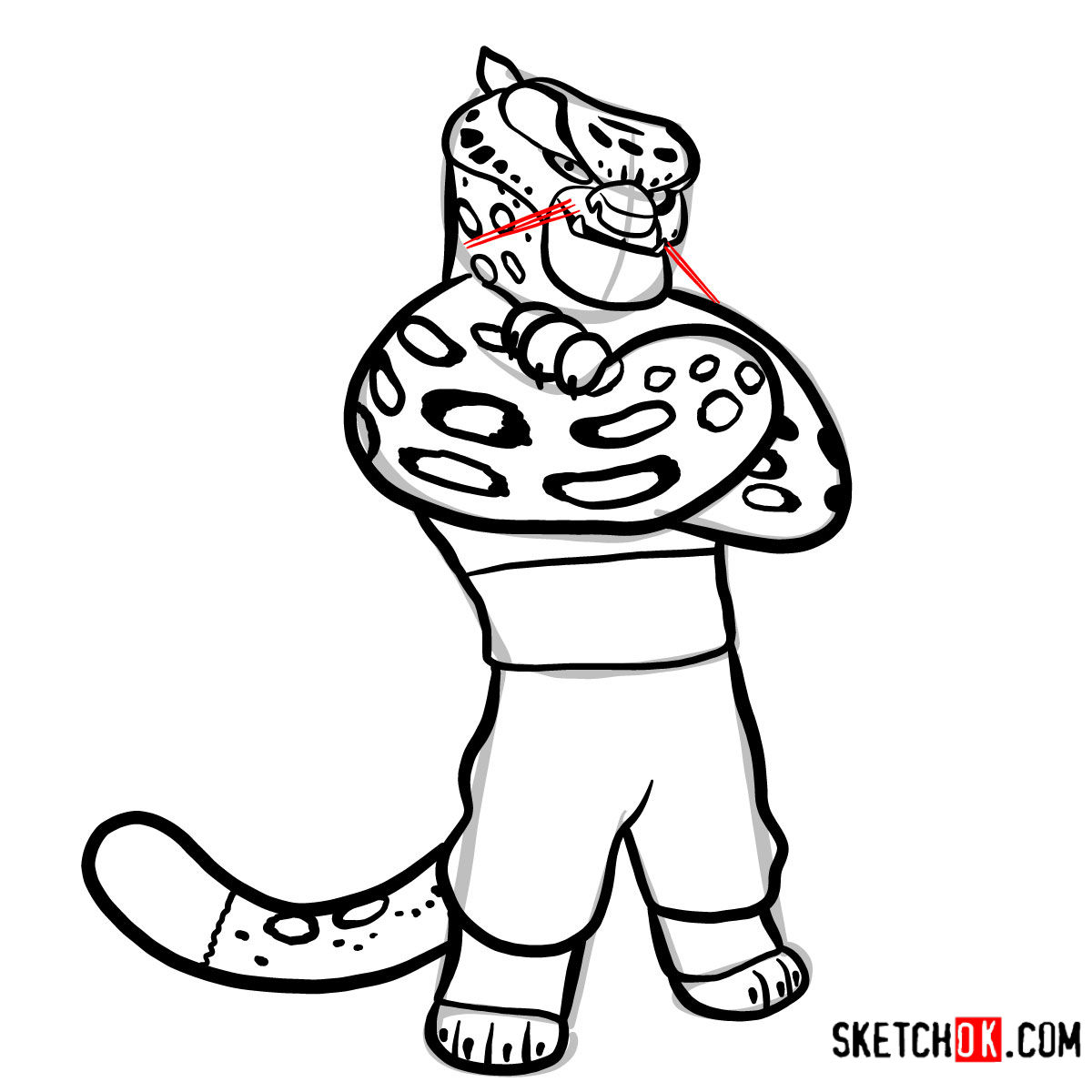 How to draw Tai Lung | Kung Fu Panda - step 12