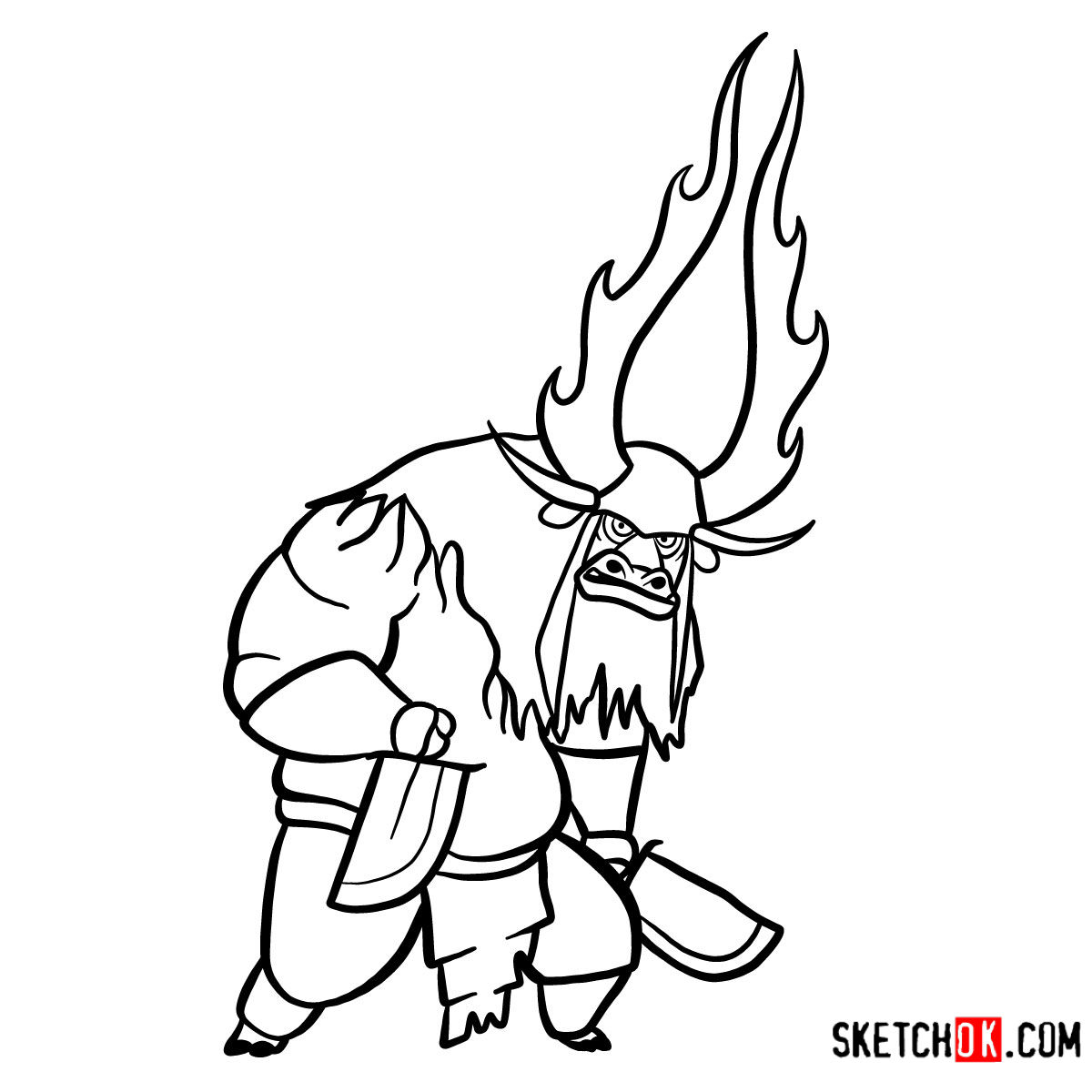 Kung Fu Panda Drawing Step By Step coloring pages for kids