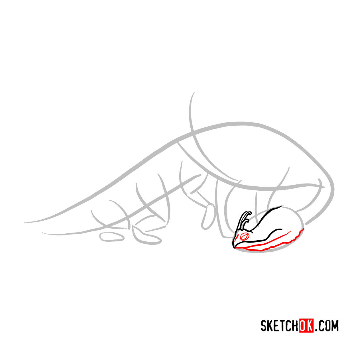 How to draw Fireworm Dragon | How to Train Your Dragon - step 03