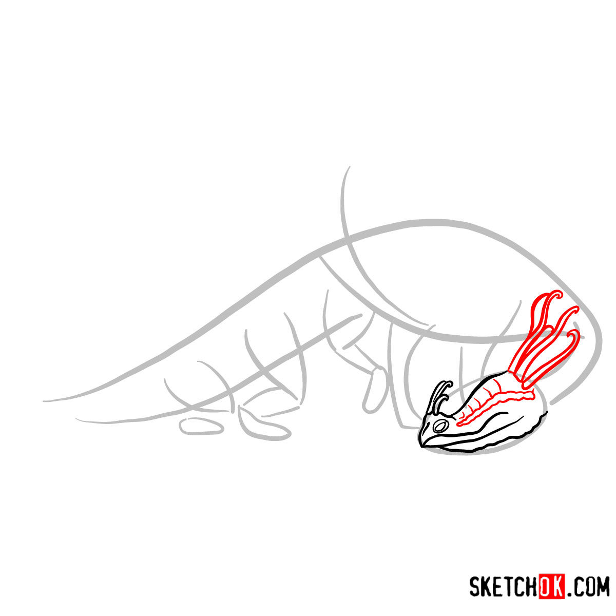 How to draw Fireworm Dragon | How to Train Your Dragon - step 04