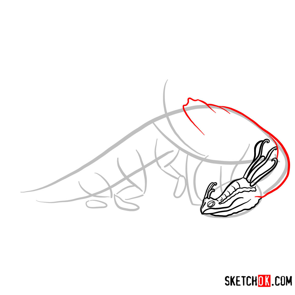 How to draw Fireworm Dragon | How to Train Your Dragon - step 05