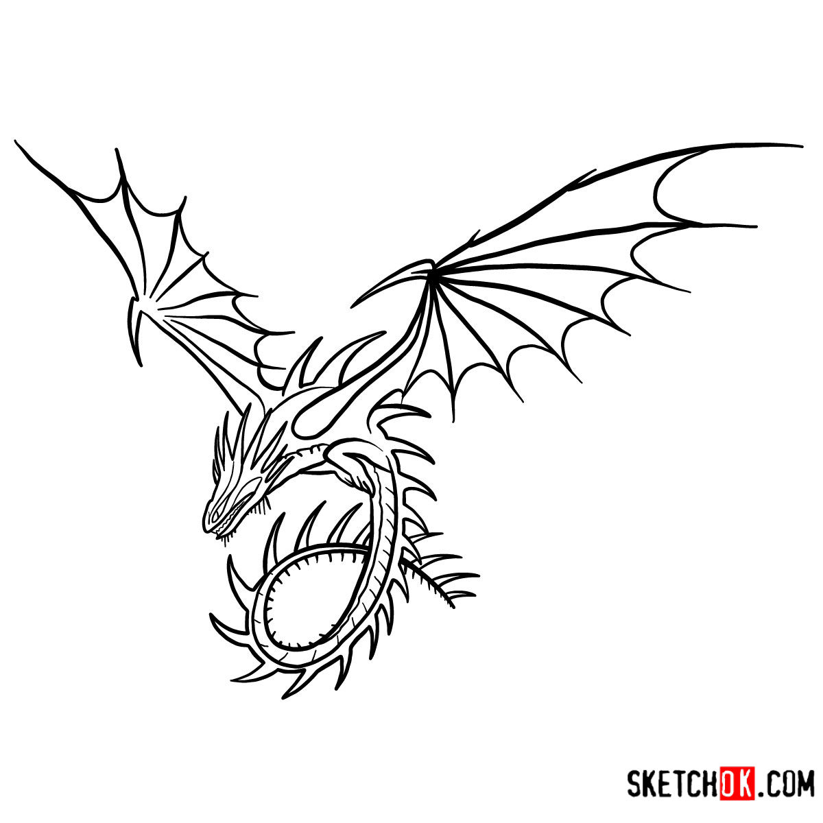 How To Draw Tribal Dragon Art, Step by Step, Drawing Guide, by Dawn -  DragoArt