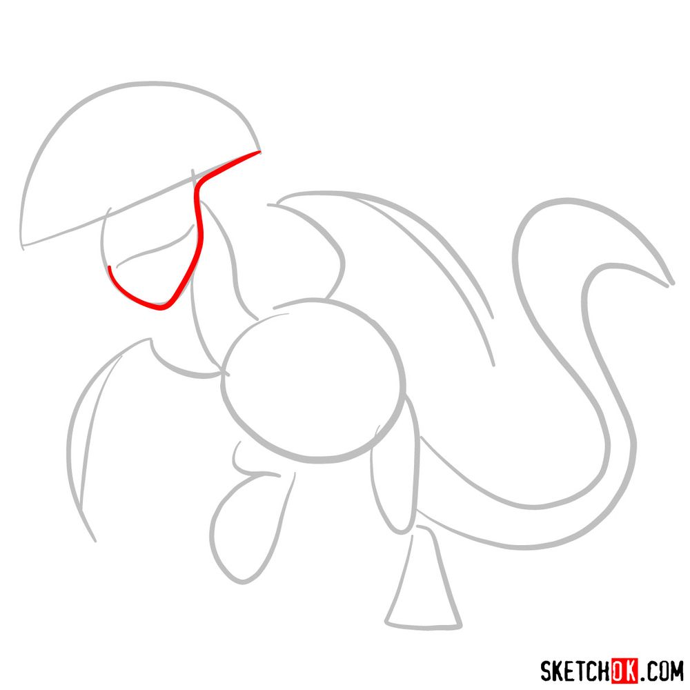 How to draw Hobblegrunt dragon - step 03