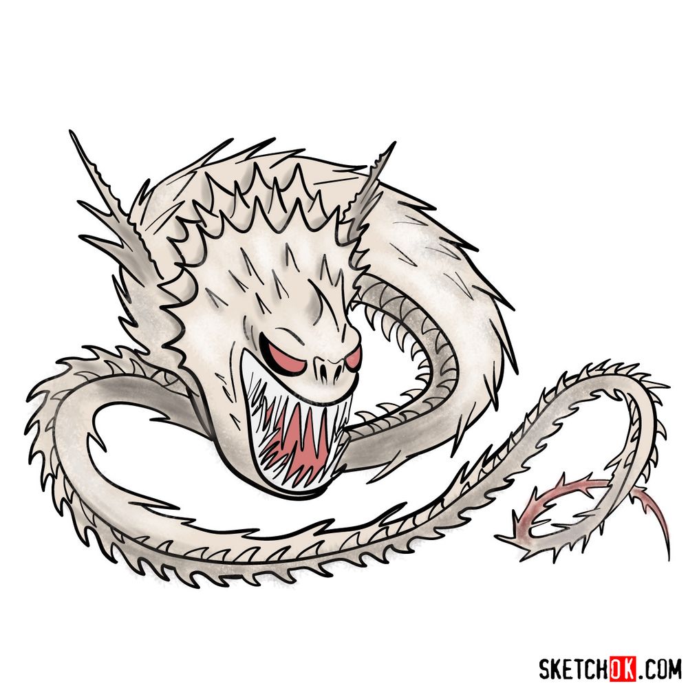 How to draw The Screaming Death dragon