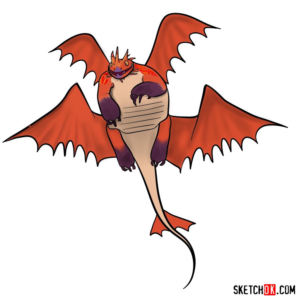 How to draw Krogan's Singetail dragon