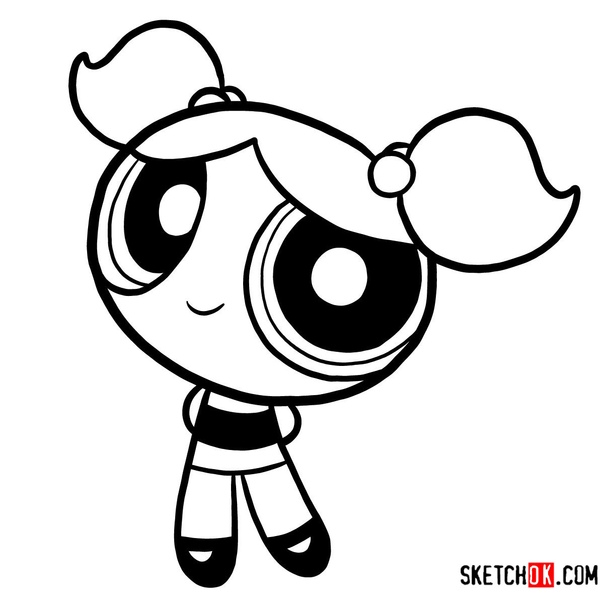 How to draw Bubbles | The Powerpuff Girls