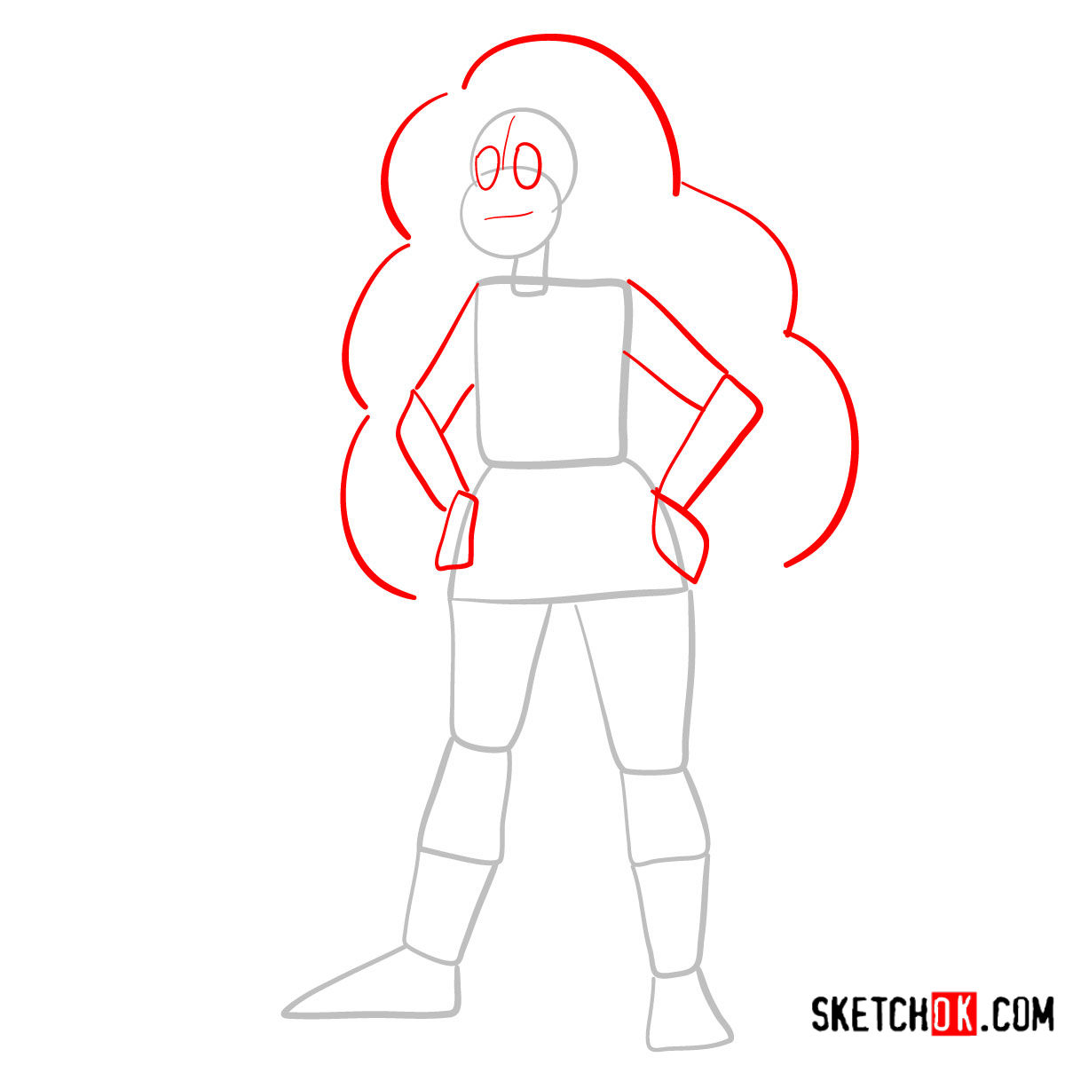 How to draw Stevonnie | Steven Universe - step 02