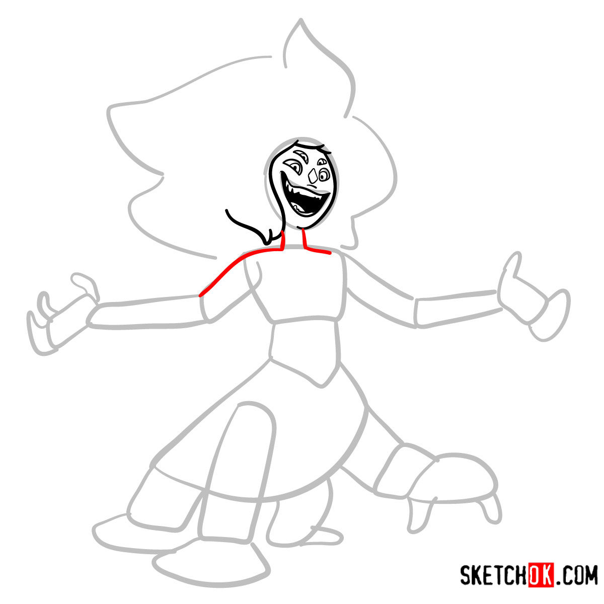 How to draw Malachite | Steven Universe - step 05