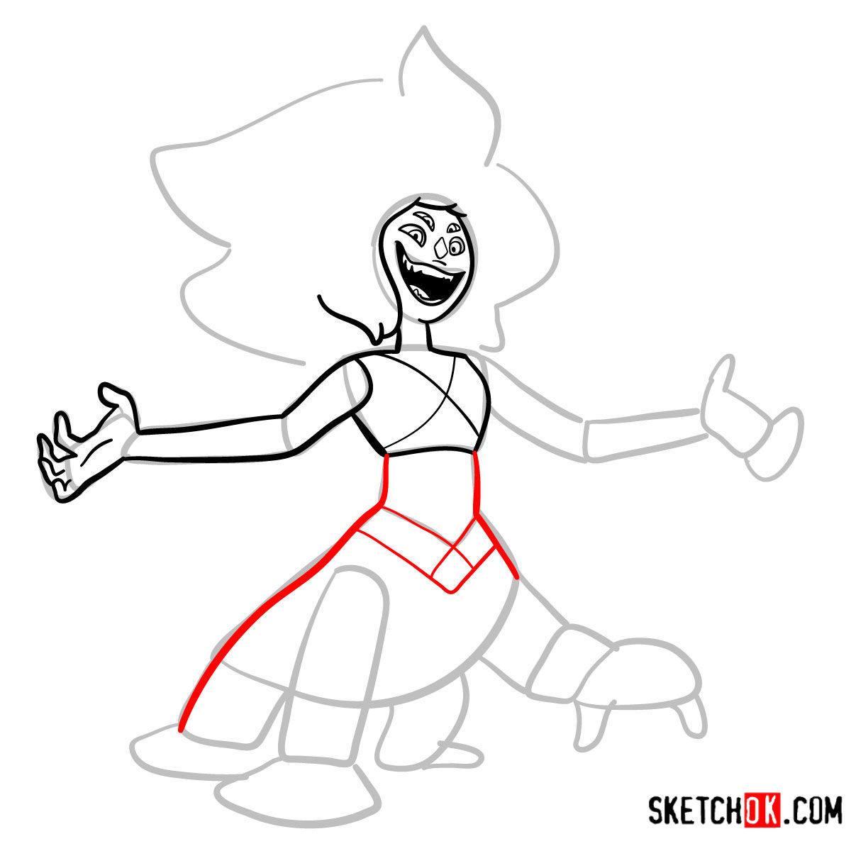 How to draw Malachite | Steven Universe - step 08