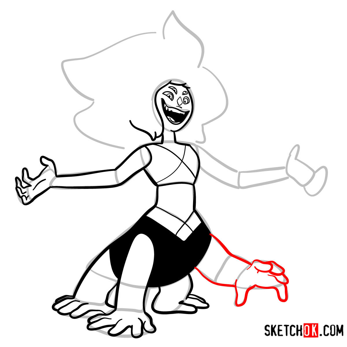 How to draw Malachite | Steven Universe - step 12
