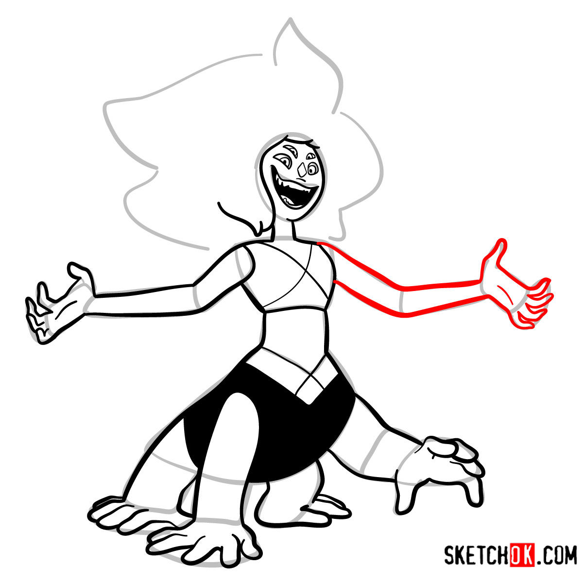 How to draw Malachite | Steven Universe - step 13