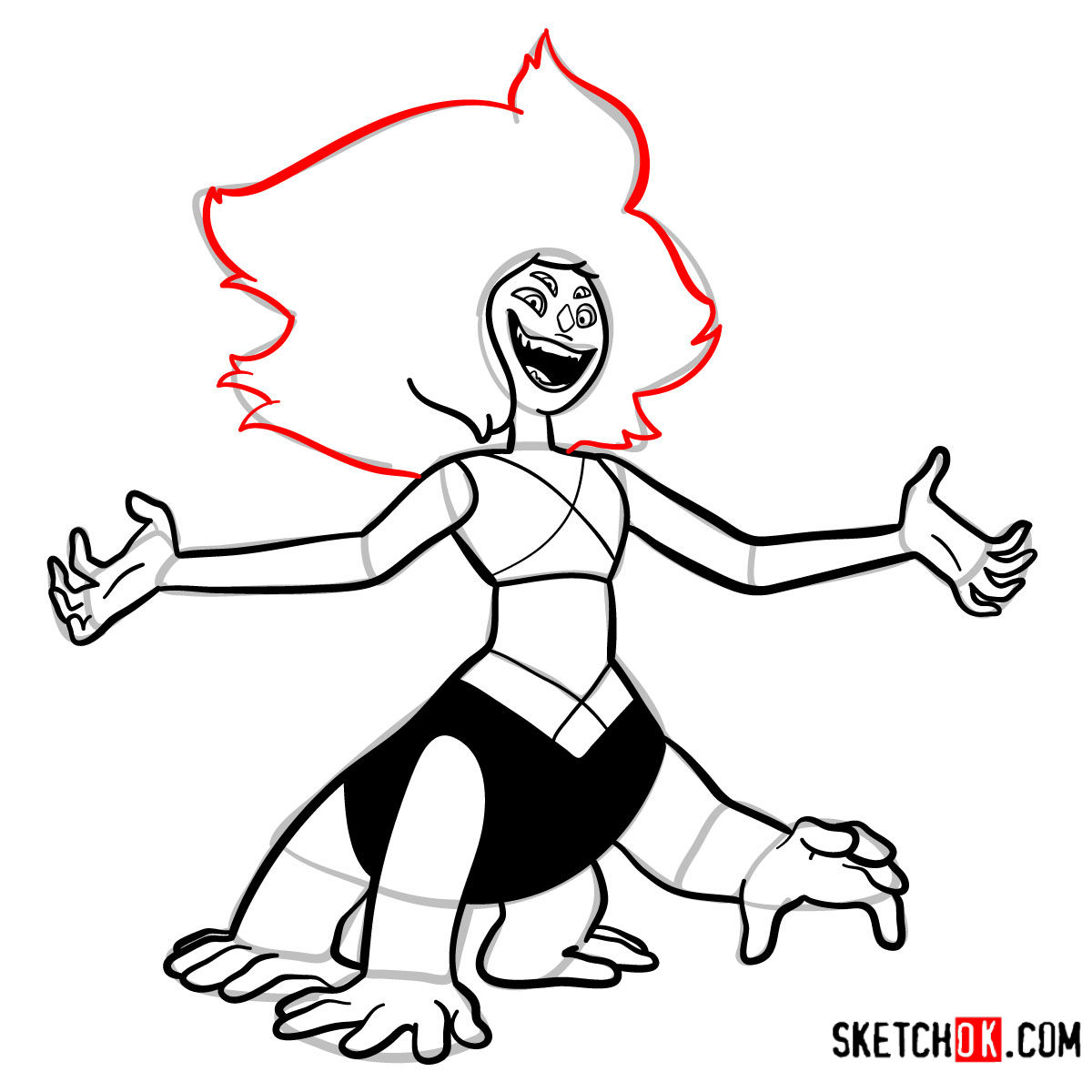 How to draw Malachite | Steven Universe - step 14