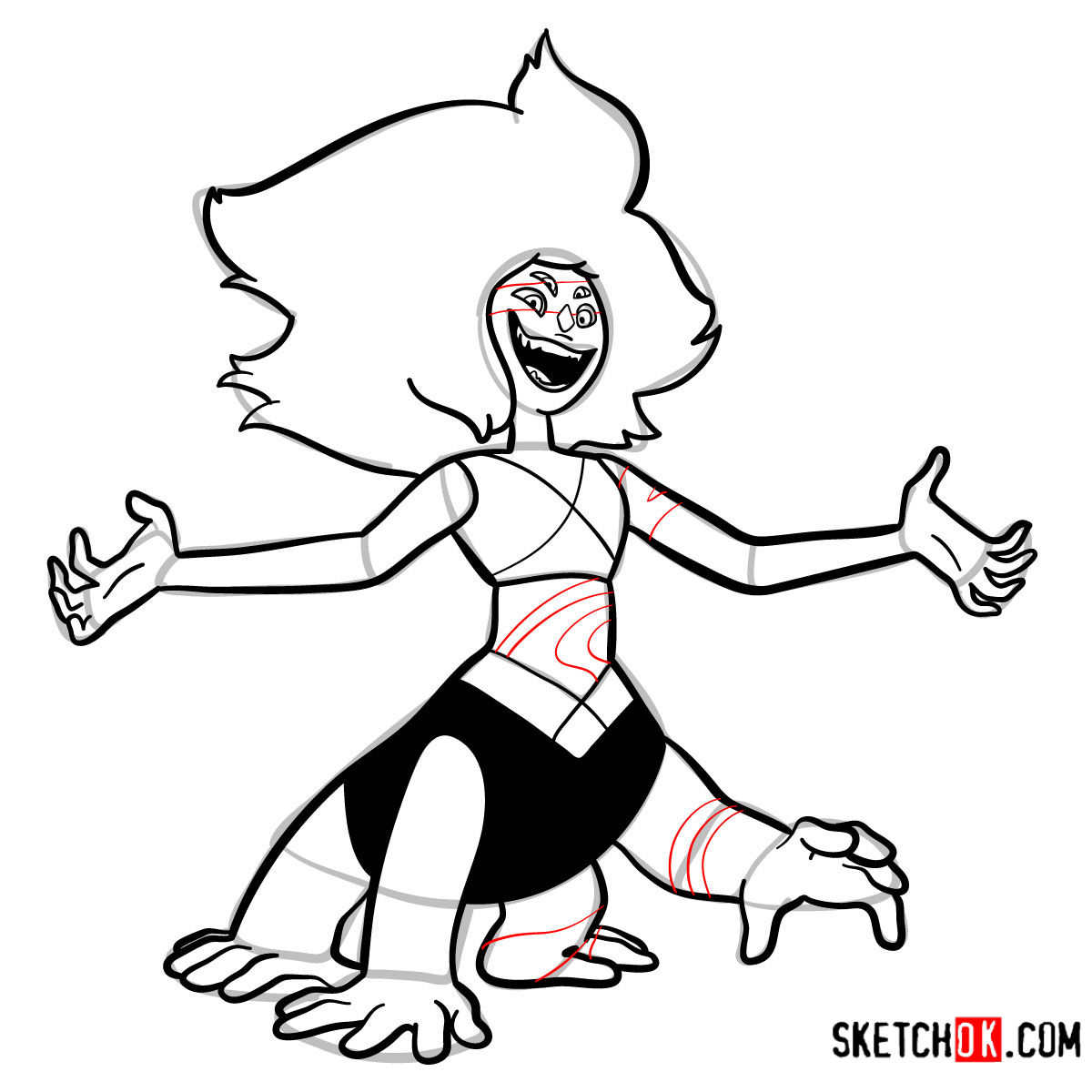 How to draw Malachite | Steven Universe - step 15