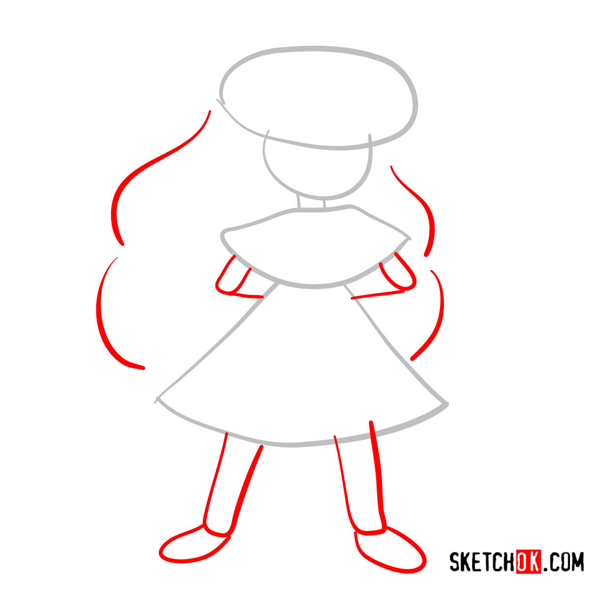 How to draw Sapphire | Steven Universe - step 02