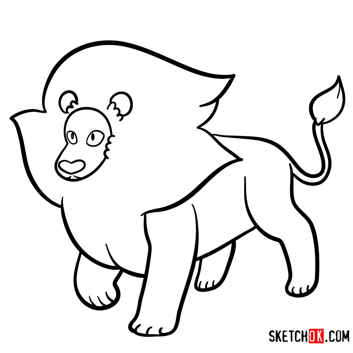 How to draw Lion | Steven Universe - step 11