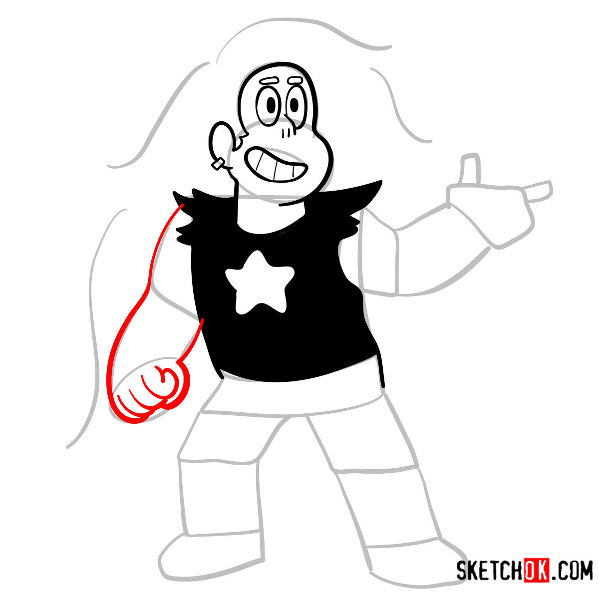 How to draw young Greg Universe | Steven Universe - step 06