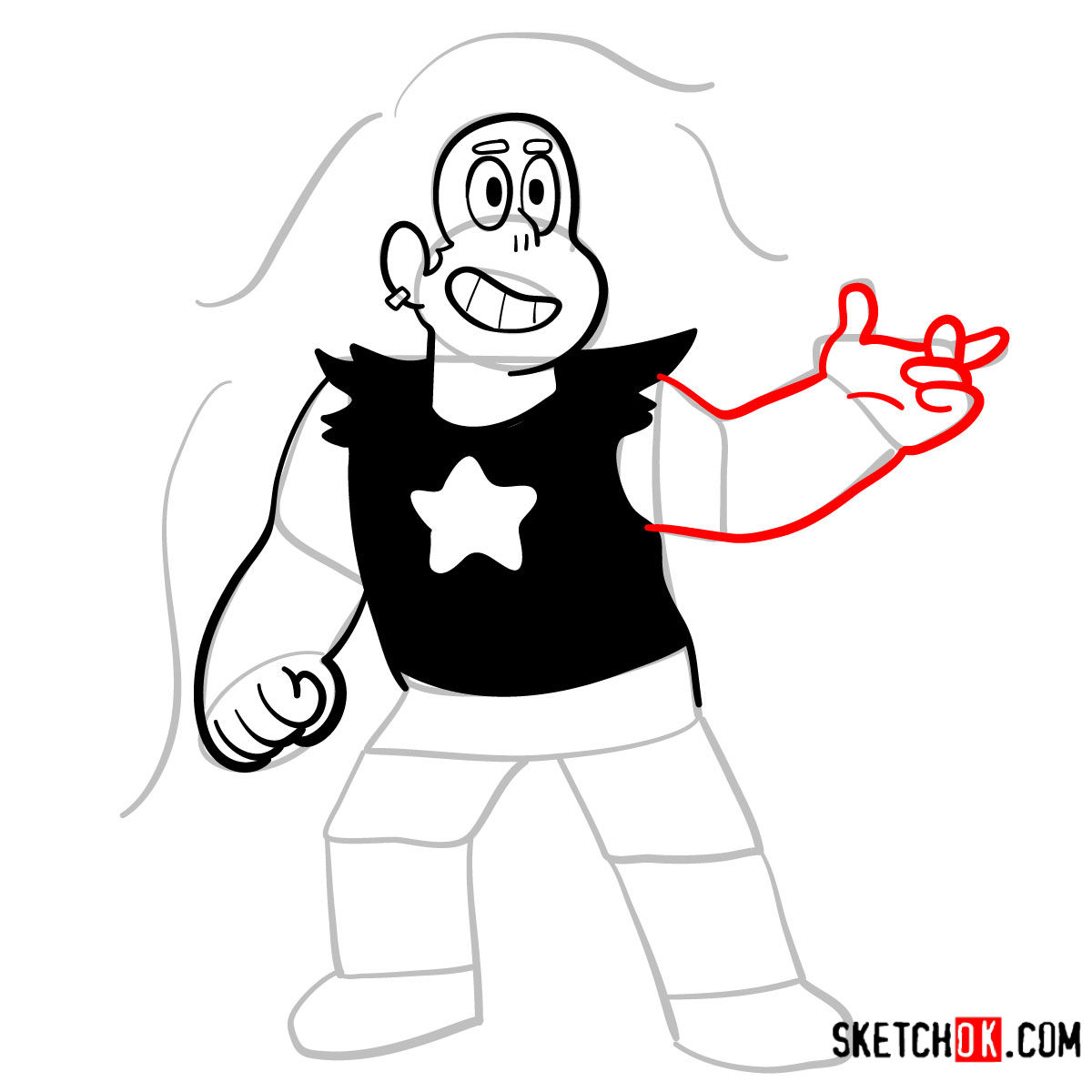 How to draw young Greg Universe | Steven Universe - step 07