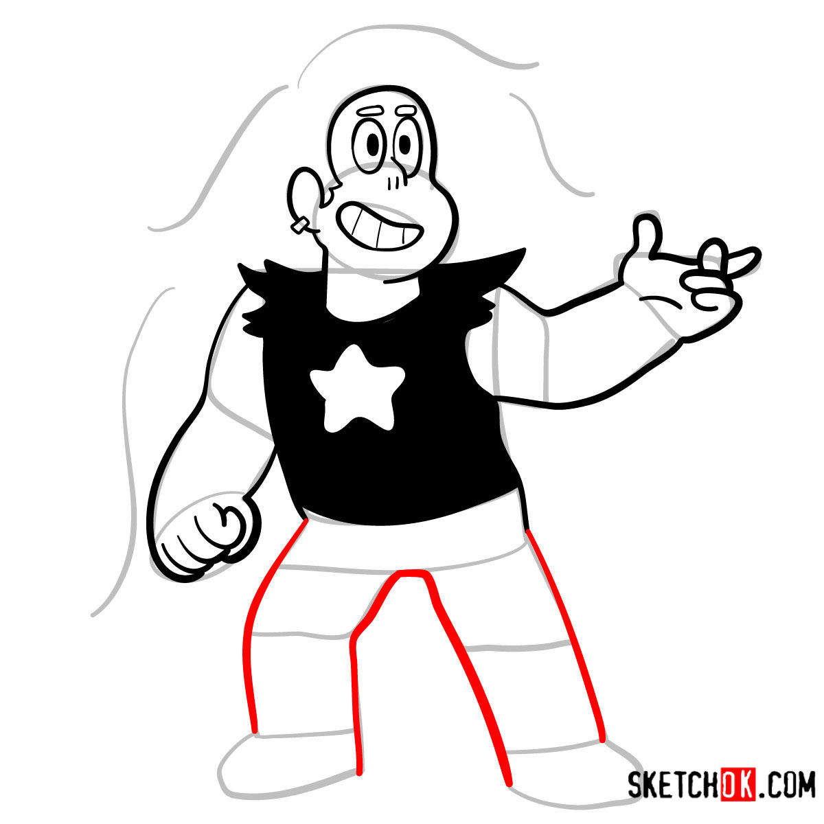 How to draw young Greg Universe | Steven Universe - step 08