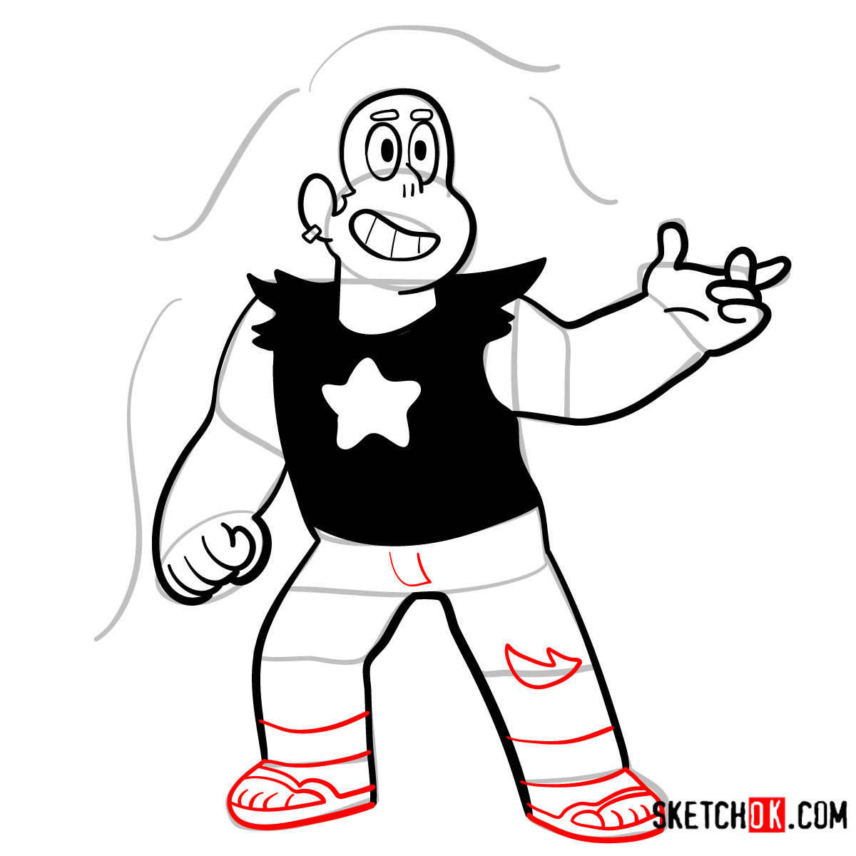 How to draw young Greg Universe | Steven Universe - step 09