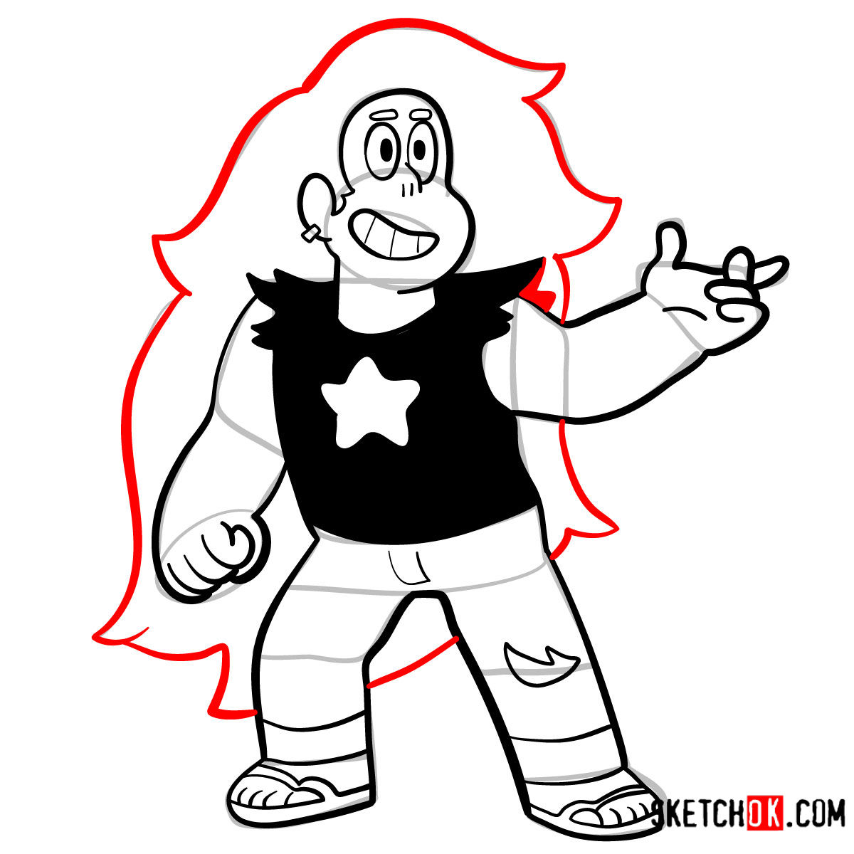How to draw young Greg Universe | Steven Universe - step 10